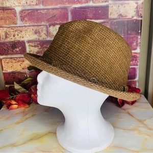 Vintage Adam New York Brown Tweed Wool Fedora Hat